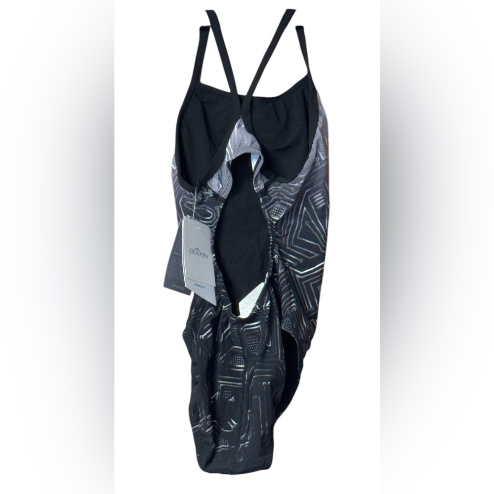 NWT Dolfin Graphlite Women's Circuit V-Back One Piece SZ 28 - Picture 2 of 5